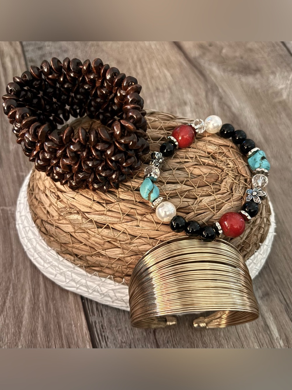 Bracelets for three different outfits